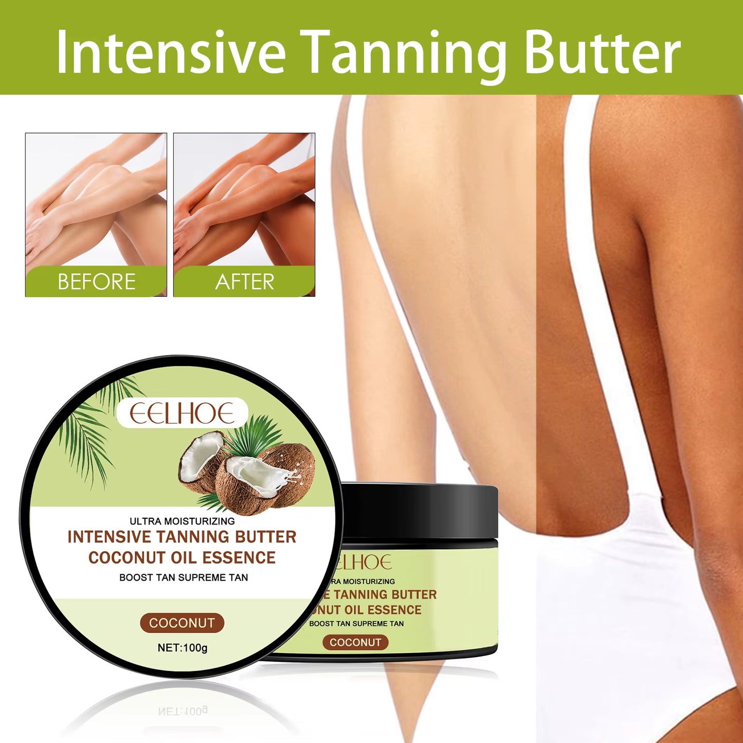 Tanning Accelerator Cream Sunless Intensive Tan Bronzer without UV Damage after Sun Repair Outdoor Solarium Body Tanning Lotion
